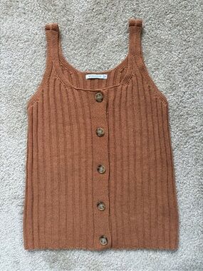 Staccato Ribbed Tan Tank Top
